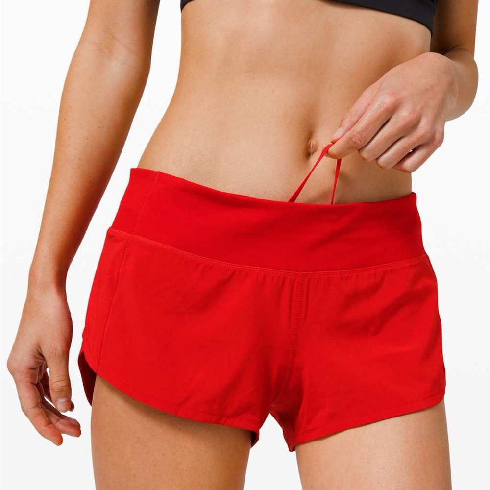 Lululemon Athletica Bold Red Athletic Shorts